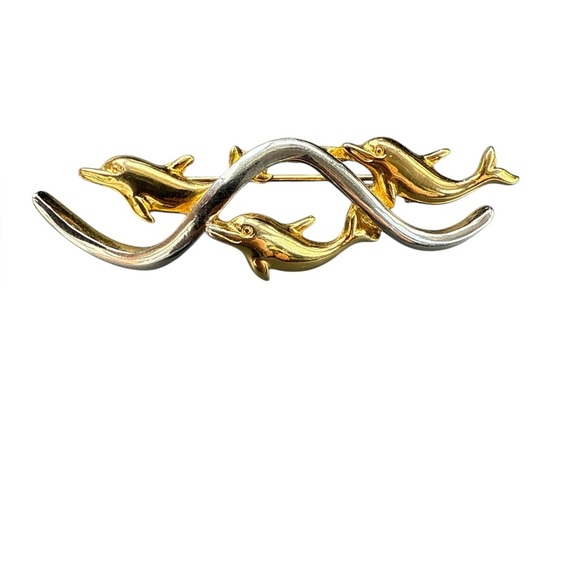 Cookie Lee dolphin brooch - Picture 1 of 3